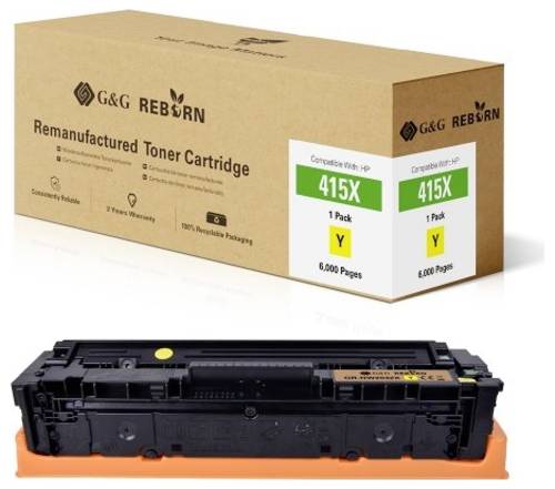 G&G Toner ersetzt HP 415X Kompatibel Gelb 6000 Seiten Reborn remanufactured 21275 von G&G