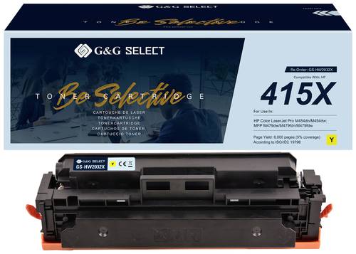 G&G Toner ersetzt HP 415X Kompatibel Gelb W2032X GS-HW2032X(415X) von G&G