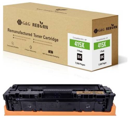 G&G Toner ersetzt HP 415X Kompatibel Schwarz 7500 Seiten Reborn remanufactured 21273 von G&G