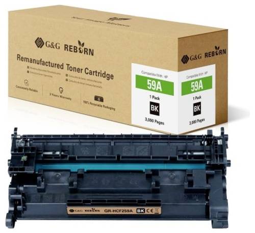 G&G Toner ersetzt HP 59A Kompatibel Schwarz 3000 Seiten Reborn remanufactured 21237 von G&G