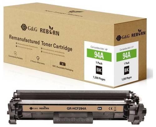 G&G Toner ersetzt HP 94A Kompatibel Schwarz 1200 Seiten Reborn remanufactured 21244 von G&G