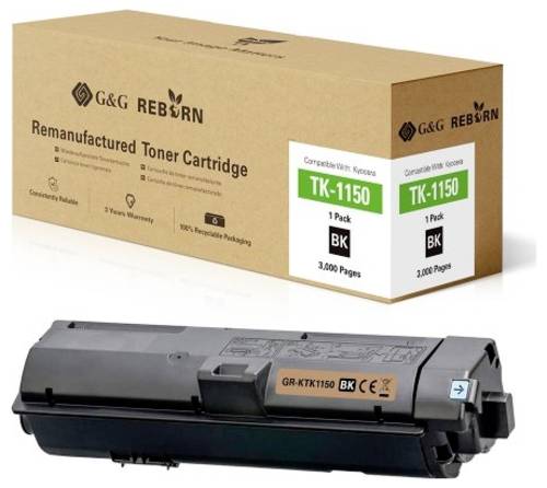 G&G Toner ersetzt Kyocera TK-1150 Kompatibel Schwarz 3000 Seiten Reborn remanufactured 21293 von G&G