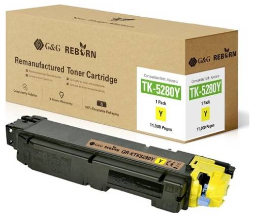 G&G Toner ersetzt Kyocera TK-5280 Kompatibel Gelb 11000 Seiten Reborn remanufactured 21299 von G&G