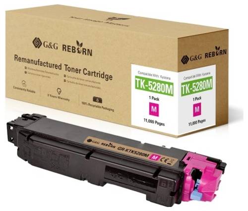 G&G Toner ersetzt Kyocera TK-5280 Kompatibel Magenta 11000 Seiten Reborn remanufactured 21298 von G&G