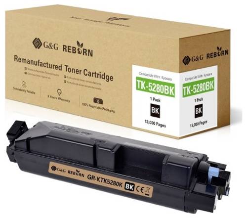 G&G Toner ersetzt Kyocera TK-5280 Kompatibel Schwarz 13000 Seiten Reborn remanufactured 21296 von G&G