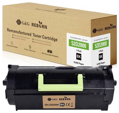 G&G Toner ersetzt Lexmark 522 Kompatibel Schwarz 6000 Seiten Reborn remanufactured 21309 von G&G