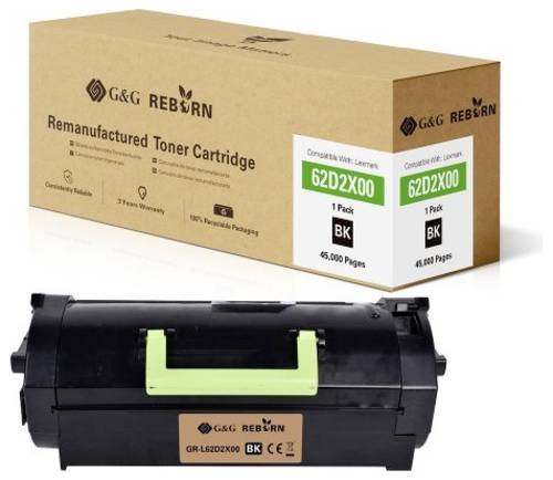 G&G Toner ersetzt Lexmark 622X Kompatibel Schwarz 45000 Seiten Reborn remanufactured 21317 von G&G