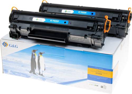 G&G Toner ersetzt HP 83A, CF283A Kompatibel 2er-Pack Schwarz 3000 Seiten 14991 von G&G