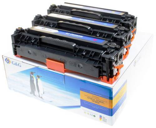 G&G Toner ersetzt HP 312A, CF383A, CF382A, CF381A Kompatibel Kombi-Pack Cyan, Magenta, Gelb 2700 Sei von G&G