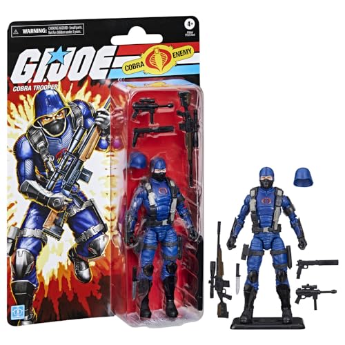 G.I. Joe Classified Series Retro Cardback Cobra Trooper, Sammelfigur 15,2 cm Actionfigur mit 9 Zubehörteilen von G.I. Joe