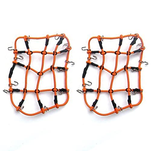 GABEALF 2X RC Auto Teile Zubehör Elastisches Gepäck Netz für 1/12 MN D90 D99 MN99S, Orange von GABEALF