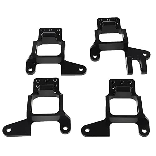 GABEALF 4 STÜCKE Aluminium-Stoßdämpferhalterung Vorne und Hinten für 1/10 RC Crawler -4 TRX4 Upgrade-Teile Stoßdämpferhalterung, Schwarz von GABEALF