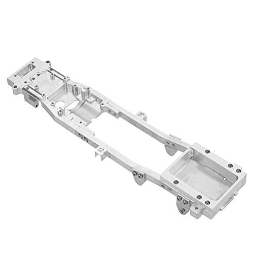 GABEALF Metall-RC-Karosserie-Chassis-Rahmen-Kit-ZubehöR, Passend für D12 1/10 RC-Auto-DIY-Auto-Upgrade-Teile, Silber von GABEALF