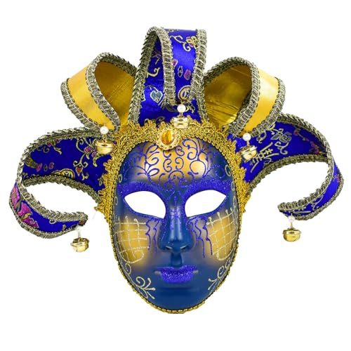 GADAW Halloween Narren Maskerade Venezianer Komödie Karneval Karneval Full Face von GADAW