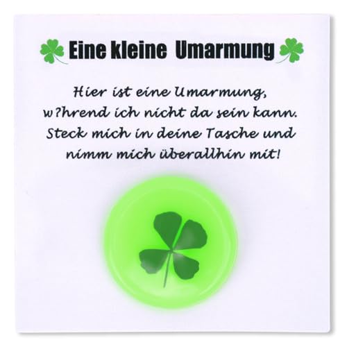 kleeblatt Glücksbringer Pocket Hug, Vierblättriger Klee Glücksbringer Aufmunterung Karte, Gute Besserung Geschenke Get Well Soon Gift Viel Glück Kleine für Frauen Kinder Paare Freunde Familie von GADITIEK