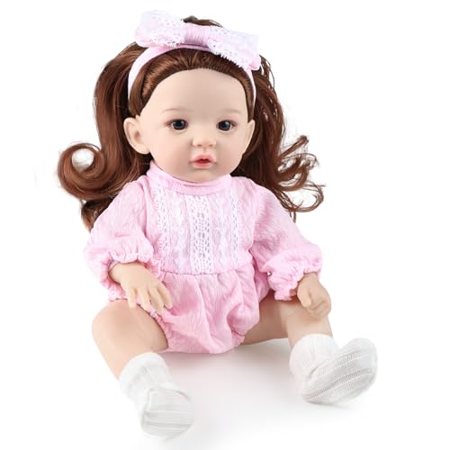 GAGAKU 30cm Baby Puppe mit Haaren, Puppe ab 1 2 3 4 5 6 Jahre, Vinyl Spielzeug Puppe mit Zubehör: Rosa Kleidung GAGAKU 30cm Baby Puppe mit Haaren, Puppe ab 1 2 3 4 5 6 Jahre, Vinyl Spielzeug Puppe mit Zubehör: Rosa Kleidung von GAGAKU