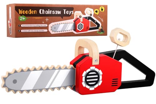 GAGAKU Holz Spielzeug Kettensäge für Kinder ab 2 Jahren - Kinder Werkzeugkoffer Alternative, Realistische Spielzeug-Säge mit Soundfunktion, Lernspielzeug für Rollenspiele im Freien Gartenwerkzeug GAGAKU Holz Spielzeug Kettensäge für Kinder ab 2 Jahren - Kinder Werkzeugkoffer Alternative, Realistische Spielzeug-Säge mit Soundfunktion, Lernspielzeug für Rollenspiele im Freien Gartenwerkzeug von GAGAKU