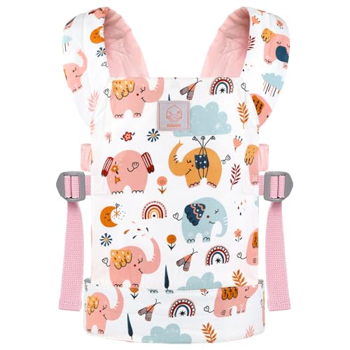 GAGAKU Puppentrage Babytrage Puppe Zubehör ab 3 Jahre, Kinder 1Puppentrage Kleinkind Puppen Trage Bauchtrage Kuscheltiertrage Puppentragetasche, Elefant GAGAKU Puppentrage Babytrage Puppe Zubehör ab 3 Jahre, Kinder 1Puppentrage Kleinkind Puppen Trage Bauchtrage Kuscheltiertrage Puppentragetasche, Elefant von GAGAKU