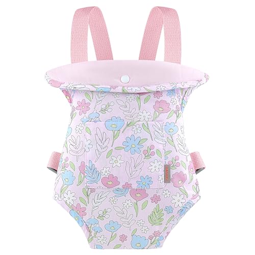 GAGAKU Puppentrage Puppen Bauchtrage Puppen Tragesitz Puppenzubehör mit Verstellbaren Trägern, Bunte Blumen GAGAKU Puppentrage Puppen Bauchtrage Puppen Tragesitz Puppenzubehör mit Verstellbaren Trägern, Bunte Blumen von GAGAKU