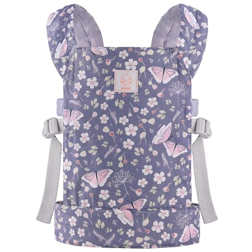 GAGAKU Puppentrage Babytrage Puppe Zubehör ab 3 Jahre, Kinder 1Puppentrage Kleinkind Puppen Trage Bauchtrage Kuscheltiertrage Puppentragetasche, Blau - Schmetterling GAGAKU Puppentrage Babytrage Puppe Zubehör ab 3 Jahre, Kinder 1Puppentrage Kleinkind Puppen Trage Bauchtrage Kuscheltiertrage Puppentragetasche, Blau - Schmetterling von GAGAKU