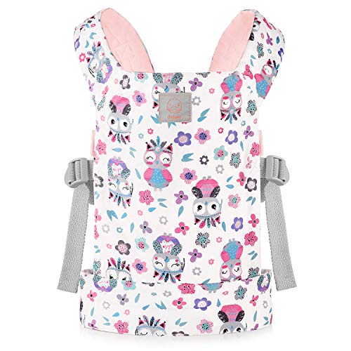 GAGAKU Puppentrage ab 3 Jahre Kinder, Babytrage Puppen Bauchtrage Puppenzubehör Tragesitz mit Verstellbaren Träger - Eule und Blumen GAGAKU Puppentrage ab 3 Jahre Kinder, Babytrage Puppen Bauchtrage Puppenzubehör Tragesitz mit Verstellbaren Träger - Eule und Blumen von GAGAKU