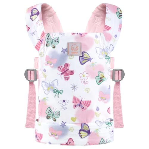 GAGAKU Puppentrage ab 3 Jahre Kinder, Babytrage Puppen Bauchtrage Puppenzubehör Tragesitz mit Verstellbaren Träger - Schmetterling GAGAKU Puppentrage ab 3 Jahre Kinder, Babytrage Puppen Bauchtrage Puppenzubehör Tragesitz mit Verstellbaren Träger - Schmetterling von GAGAKU