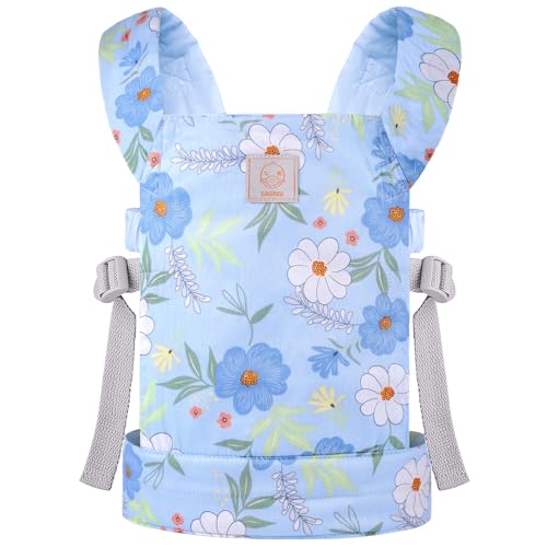 GAGAKU Puppentrage ab 3 Jahre Kinder, Babytrage Puppen Bauchtrage Puppenzubehör Tragesitz mit Verstellbaren Träger - Blau GAGAKU Puppentrage ab 3 Jahre Kinder, Babytrage Puppen Bauchtrage Puppenzubehör Tragesitz mit Verstellbaren Träger - Blau von GAGAKU