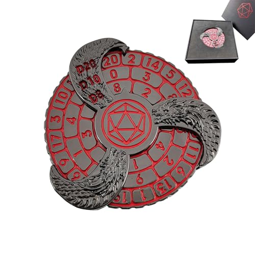 Unique DND Roulette Dice Spinner D20 Dungeons and Dragons Dice Set, Cool Metal Mechanical Dice Spinner with D&D Dice Box, Dungeons and Dragons Tabletop Games RPG, D4, D6, D8, D10, D12 von GAINFI