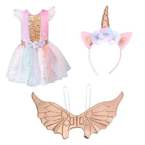 GALPADA 1 Satz Einhorn Kostüm Zubehör Für Prinzessinnenkostüme -set Rock Kleider Für Babys Geburtstags-outfit Kleidung Kinderkostüme Einhorn-tutu-kleid Polyester (polyester) von GALPADA