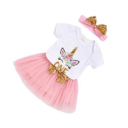 GALPADA 1 Satz Einhorn-tutu-kleid Cosplay-kleidung Geburtstagsoutfit Für Mädchen Rosa von GALPADA