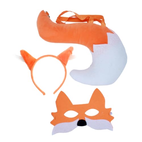 GALPADA 1 Satz Fuchs-Anziehset Fuchs-Cosplay-Kostüm Tiermaske für -Cosplay-Set Fuchs Verkleidung Performance-Kostümzubehör Fuchs Cosplay Plastik Orange von GALPADA