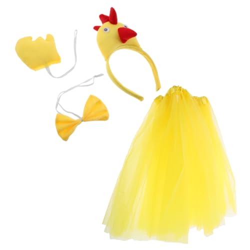 GALPADA 1 Satz Hahn-Anziehset Cosplay-Outfit Fröhliche Vogeldekoration Halloweenkostüm Spatz Dekoration Cosplay -Kostüme Kostüme für Kostüme für Nutztiere Kinderkleider Tuch Yellow von GALPADA