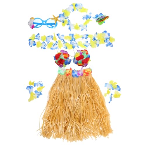 GALPADA 1 Satz Hawaiianischer Hula Luau-cosplay-versorgung Luau-party- Luau-outfit Luau-anziehzubehör Luau-partybevorzugung Hawaiianisches Kostümzubehör Hawaiianischer Rock Frau Stoff von GALPADA