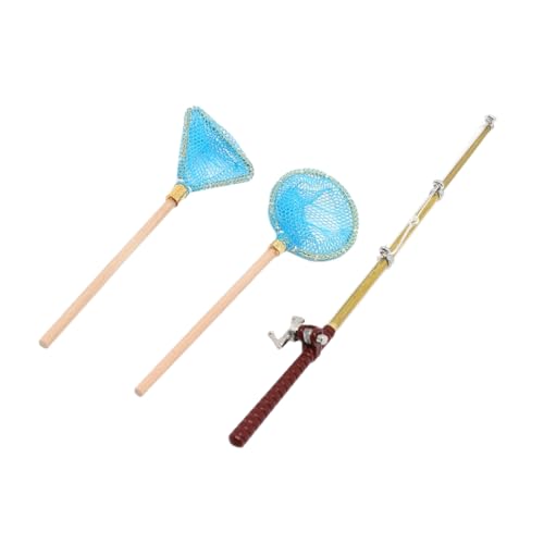 GALPADA Kleiner Angelruten Satz für Kinder Dekorative Kleiner Spielzeug Angelrute und Fischernetz für Puppenhaus Zubehör für Schlafzimmer und Wohnzimmer GALPADA Kleiner Angelruten Satz für Kinder Dekorative Kleiner Spielzeug Angelrute und Fischernetz für Puppenhaus Zubehör für Schlafzimmer und Wohnzimmer von GALPADA