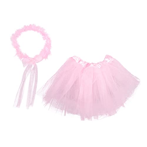 GALPADA 1 Set Anziehkleidung Halloween Kostüme Für Kostüme Outfit Für Outfits Für Anzüge Petticoat Anzüge Für Tutu Kleider Rosa Mesh von GALPADA