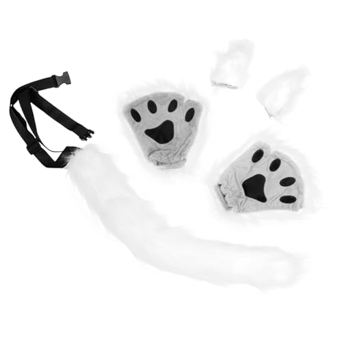 GALPADA 1 Set Cosplay Party Supply Cosplay Zubehör Katze Kostüm Requisiten Cosplay Tier Kostüm Tier Pfote Handschuhe Tier Haarnadel Tier Kostüm Für Cosplay Halloween Kostüm Zubehör Stoff von GALPADA