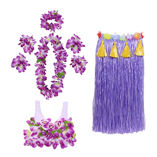 GALPADA 1 Set Flow Comb Hula Anzug Hawaii Partykostüm Grasrock Kostüm Mädchen Hula Outfit Hawaii Kleider Für Mädchen Hawaii Kostüm Party Grasröcke Kunststofffaser von GALPADA