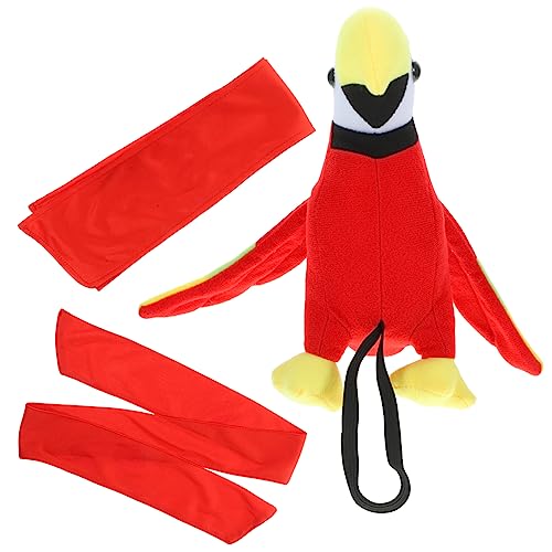 GALPADA 1 Set Piratenpapagei Piratenkostümzubehör Simulation Papageienspielzeug Plüschpapageienpuppe Gefüllter Papageienvogel Stofftier Make Up Stirnband Piraten Bandana Stirnband Pp von GALPADA