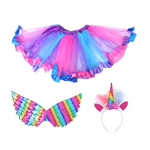 GALPADA 1 Set Tutu Kostüm Lustige Flügel Für Mädchen Zirkusparty Unter Tüll Outfit Babykleidung Für Mädchen Mädchenkleidung Stirnband Mädchenkleid Bekleidung Kinderkleid von GALPADA