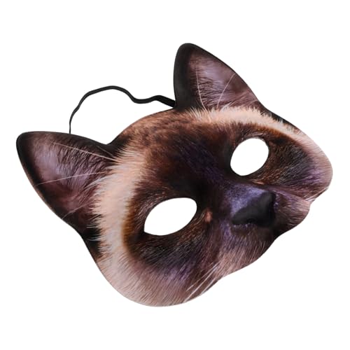 GALPADA 1 Stück Cosplay Gesichtsmaske Für Katzen Blanke Maske Halloween Kürbis Halloween Stirnband Mit Schleier Verzierte Maske Getigertes Katzenkostüm Rollenspielmaske Kostüm von GALPADA