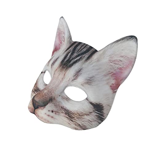 GALPADA 1 Stück Kostüm Maskerade Katzengesichtsmaske Halloween Maske Pelzige Katze Halbkatzenmaske Wolfsmaske Katzenmasken Schneeleopardenmaske Katzenkostüm Katzenzubehör Maskenmasken von GALPADA