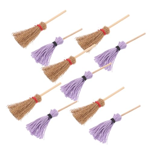 GALPADA 10 Stück Miniatur Besen Set Miniature Puppenhaus Reinigungsbürsten Kleine Strohgeflecht Besen und Mop Modell für DIY Puppenhaus Dekoration und Micro Landschaft Zubehör GALPADA 10 Stück Miniatur Besen Set Miniature Puppenhaus Reinigungsbürsten Kleine Strohgeflecht Besen und Mop Modell für DIY Puppenhaus Dekoration und Micro Landschaft Zubehör von GALPADA