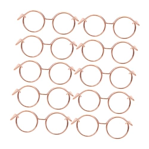 GALPADA 10 Stück Teiliges Mini Metallbrillen ohne Gläser für Puppen Linsenlose Vintage Eyeglasses als Puppen Accessoire Leichter Robuster Drahtrahmen für Puppenkleidung und Sammler GALPADA 10 Stück Teiliges Mini Metallbrillen ohne Gläser für Puppen Linsenlose Vintage Eyeglasses als Puppen Accessoire Leichter Robuster Drahtrahmen für Puppenkleidung und Sammler von GALPADA