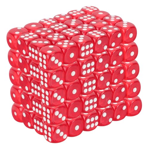 GALPADA 100 Stück Rote Sechsseitige Spielwürfel aus Robustem Acryl mit Abgerundeten Ecken Leicht und Kompakt für Brettspiele Partyspiele Unterricht und Vielseitige Unterhaltungsspiele GALPADA 100 Stück Rote Sechsseitige Spielwürfel aus Robustem Acryl mit Abgerundeten Ecken Leicht und Kompakt für Brettspiele Partyspiele Unterricht und Vielseitige Unterhaltungsspiele von GALPADA