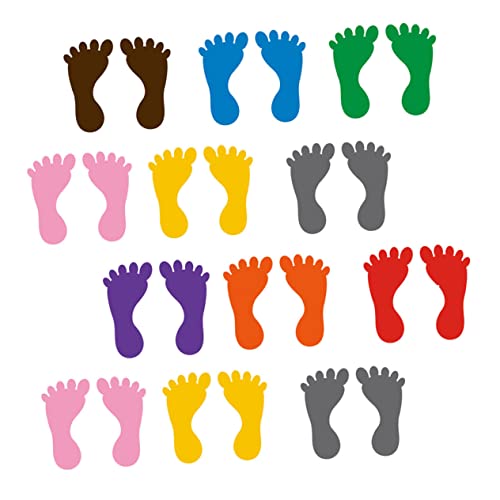 GALPADA 12 Paare PVC Fußabdruck Bodenaufkleber Selbstklebend Bunte Fußabdruck Sticker Kindergarten Dekoration Rutschhemmend Sicher Für Glatte Flächen GALPADA 12 Paare PVC Fußabdruck Bodenaufkleber Selbstklebend Bunte Fußabdruck Sticker Kindergarten Dekoration Rutschhemmend Sicher Für Glatte Flächen von GALPADA