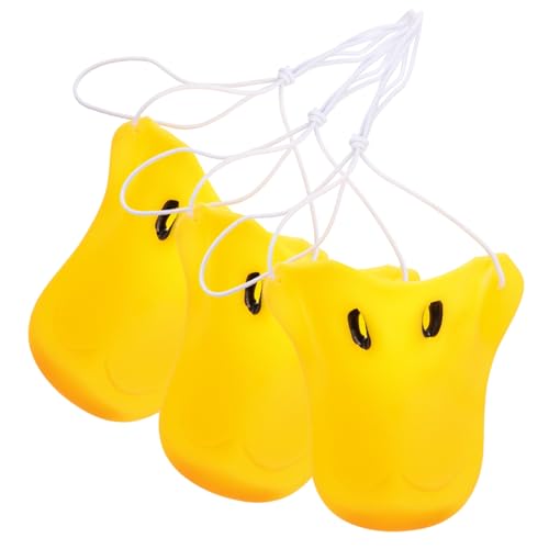 GALPADA 12 Stk Entennase Anzieh-Enten-Requisiten Hühnernase Kostüm Halbmundmasken Schnabel halloween kostün costume de halloween spielzeug Cosplay-Zubehör Simulation Partynase Vinyl Yellow von GALPADA