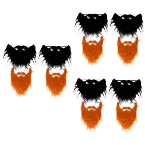 GALPADA 12 STK Flanell Bart Fake Beard Fake Schnurrbart Fasching Schnurrbart Cosplay-Perücken Cosplay-Kostüme lebhafter falscher Schnurrbart Party-Schnurrbart-Requisiten Plüschtuch von GALPADA