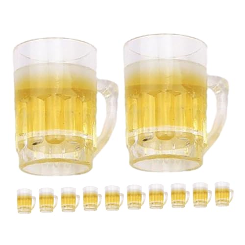 GALPADA 12 Stück Teiliges Miniatur Puppenhaus Bierkrug aus Langlebigem Harz Realistische Mini Biergläser für Puppenhausdeko Kompakt und Detailgetreu für Miniaturhaus Zubehör GALPADA 12 Stück Teiliges Miniatur Puppenhaus Bierkrug aus Langlebigem Harz Realistische Mini Biergläser für Puppenhausdeko Kompakt und Detailgetreu für Miniaturhaus Zubehör von GALPADA
