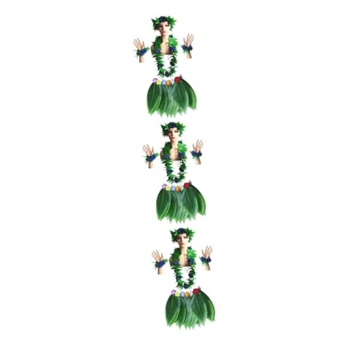 GALPADA 15 Stk hochzeitsdirndl goldhochzeit decoration blumendeko junplee hula bläulich Make-up-Stirnband Hawaiischer Partyrock Hawaii-Partykostüm hawaiianisches Blumenarmband Blue von GALPADA