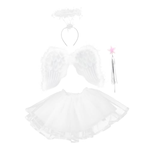 GALPADA 16 Stk Prinzessinnenfeenkostüm Für Mädchen Engel Feenflügel Für Mädchen Kleine Feenflügel Mädchenkleid Und Flügel Für Cosplay Kostüme Für Mädchen Prinzessin Fee Kostüm Für Kinder von GALPADA